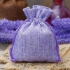 Juten zakje 10 x 13 cm lichtpaars - Afbeelding 2