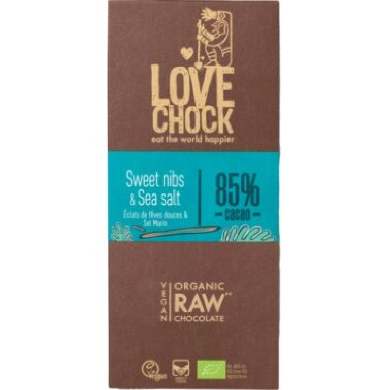 Lovechoc – Organic Sweet Nibs / Sea Salt