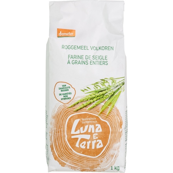 Roggemeel volkoren 1kg - Luna e Terra Demeter