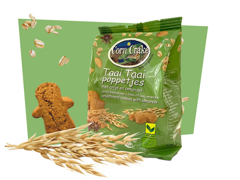 Taaitaai poppetjes glutenvrij 125g - Corn Crake bio