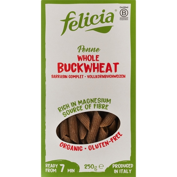 Volkoren boekweit penne 250g - Felicia bio
