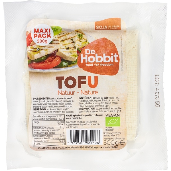 Tofu naturel 500g - De Hobbit bio