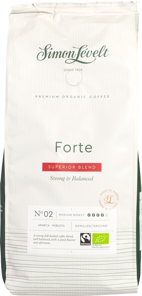 Snelfiltermaling forte koffie 1kg - Simon Lévelt bio