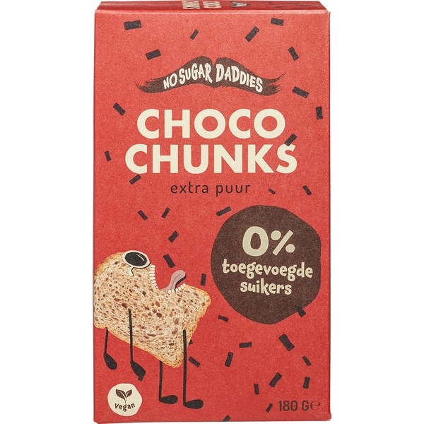 Choco Chunks Extra Puur 180g - No Sugar Daddies bio