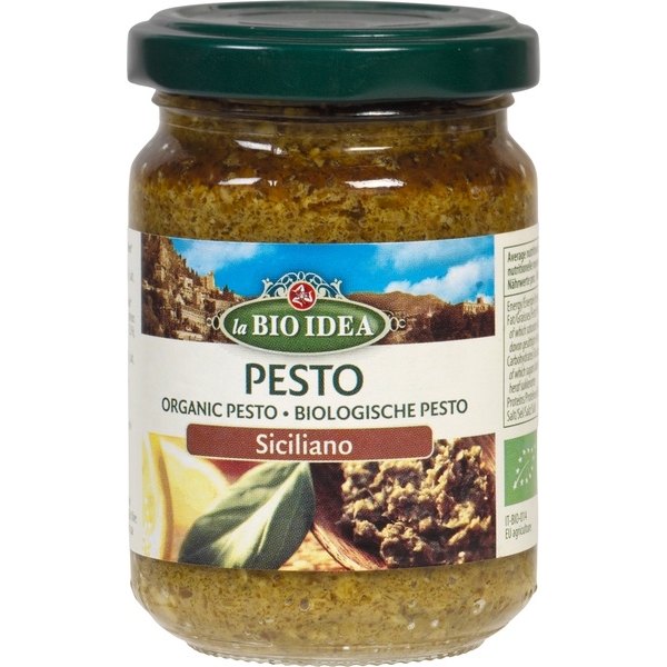 Pesto Siciliano groene pesto 130g - La bio Idea bio