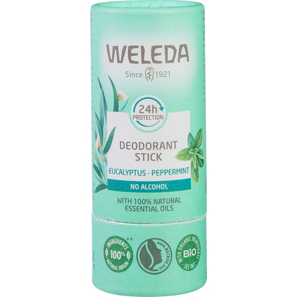 Deodorantstick eucalyptus pepermunt 24h 50g - Weleda bio