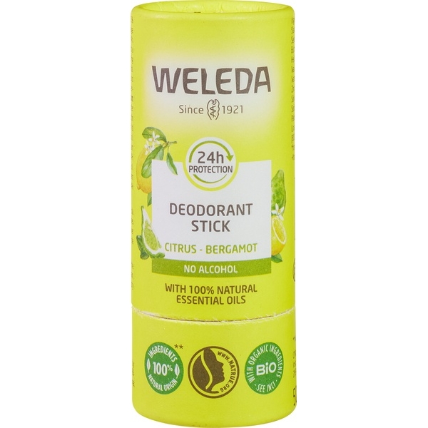 Deodorantstick citrus bergamot 24h 50g - Weleda bio