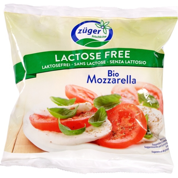 Lactosevrije mozzarella 45% 100g - Züger bio