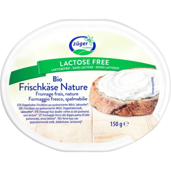 Lactosevrije roomkaas 150g - Züger bio