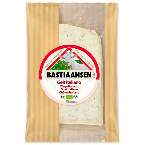 Plakjes geitenkaas Italiano 50+ 150g - Bastiaansen bio