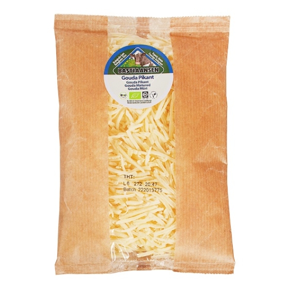 Pikante geraspte kaas 150g - Bastiaansen bio