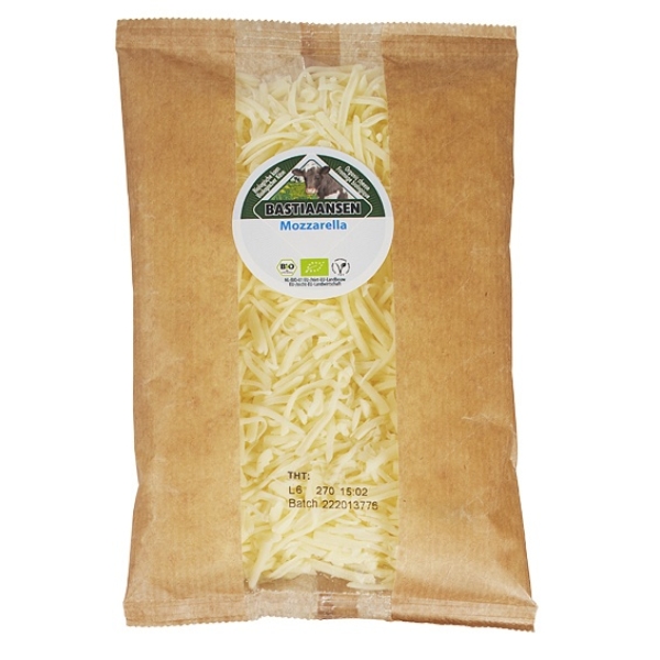 Geraspte mozzarella 150g - Bastiaansen bio