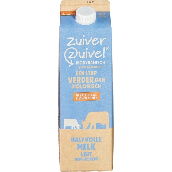 Halfvolle melk in pak 1l - Zuiver Zuivel Demeter