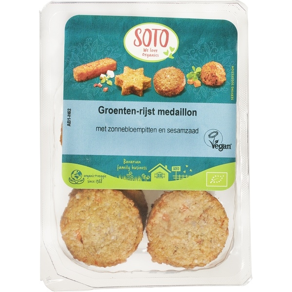 Groenten-rijst medaillons 250g - Soto bio