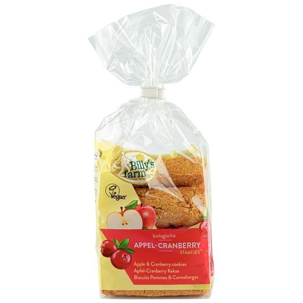 Speltstaafjes appel cranberry 175g - Billy's Farm bio