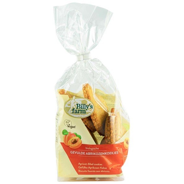 Gevulde abrikozenkoekjes 200g - Billy's Farm bio