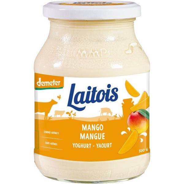 Yoghurt mango 500g - Laitois Demeter (met €0‚25 statiegeld)