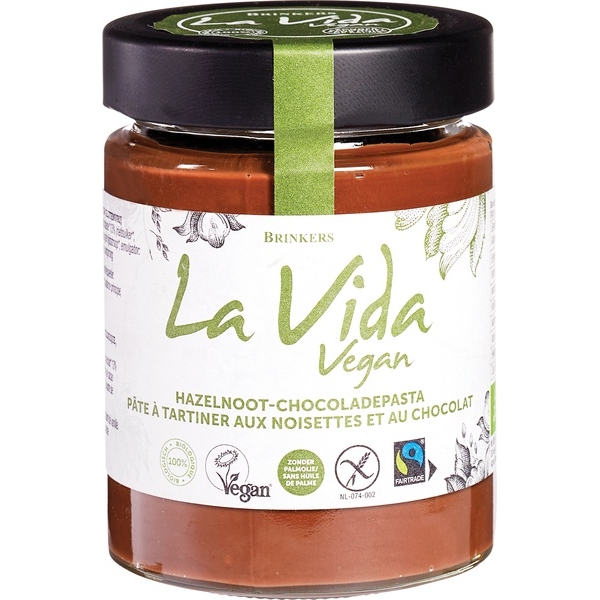 Hazelnoot-chocoladepasta 270g - La Vida Vegan bio