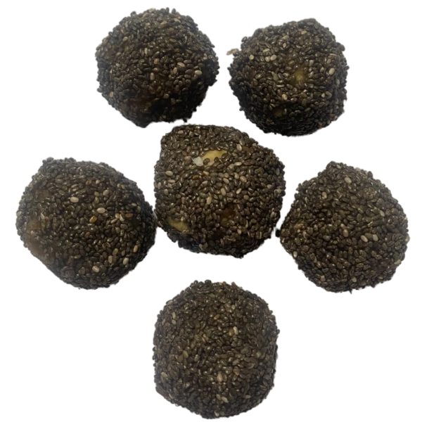 Energyballs dadel chia glutenvrij vegan 6st. - Van Kyra Oké