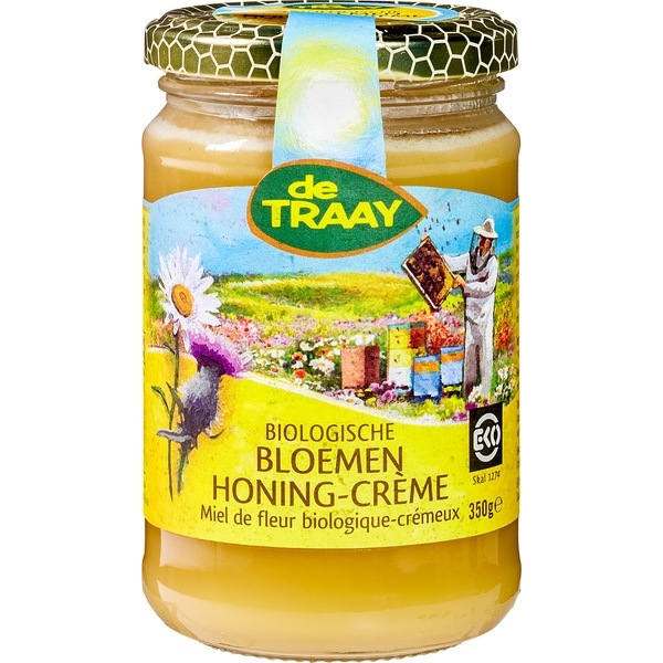 Bloemenhoning crème 350g - De Traay bio