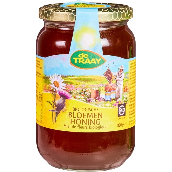 Bloemenhoning 900g - De Traay bio