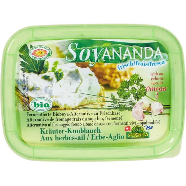 Plantaardig alternatief voor roomkaas kruiden 140g - Soyananda bio