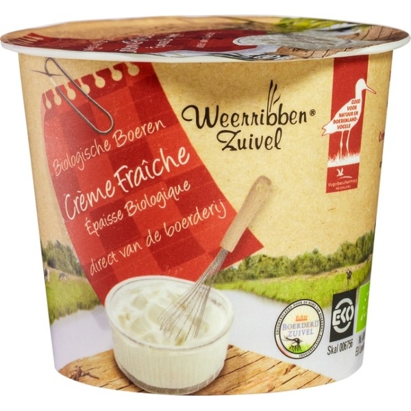 Boeren crème fraîche 125g - Weerribben Zuivel bio