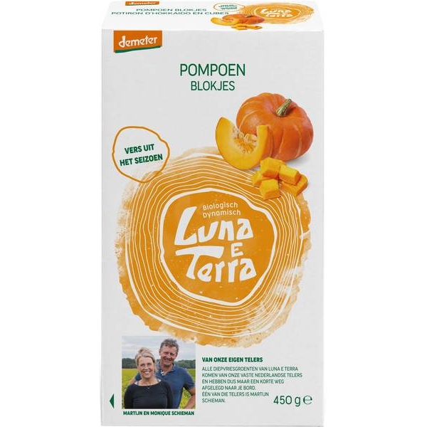 Pompoenblokjes 450g - Luna e Terra Demeter