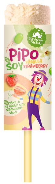 Pipo ijsje Vanille aardbei 90ml - Ice Cream Factory bio