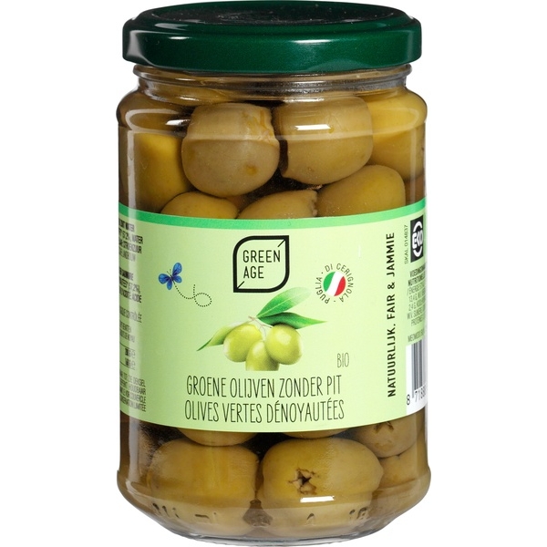 Pitloze groene olijven 280g - GreenAge bio
