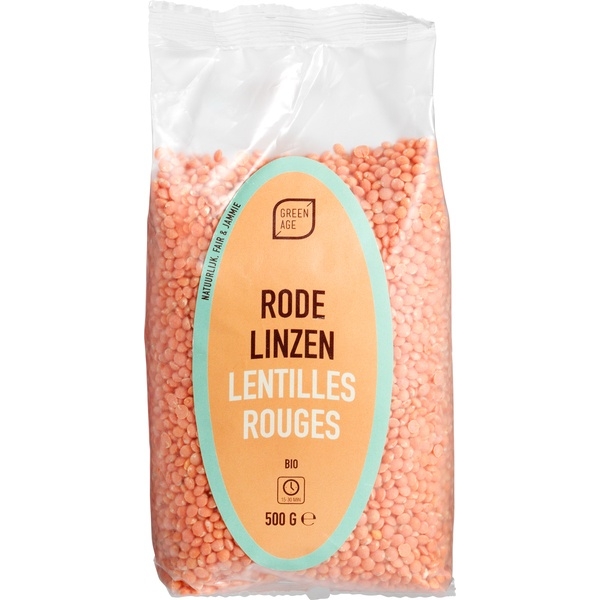 Rode linzen droog 500g - Greenage bio