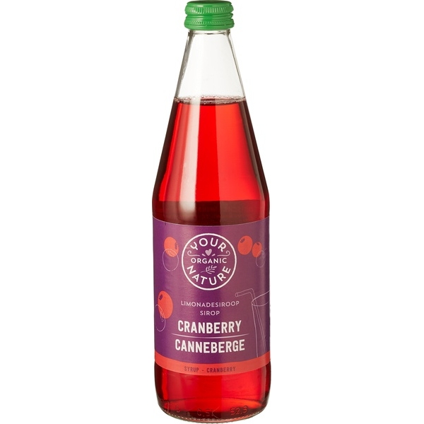 Limonadesiroop cranberry 500ml - Your Organic Nature bio