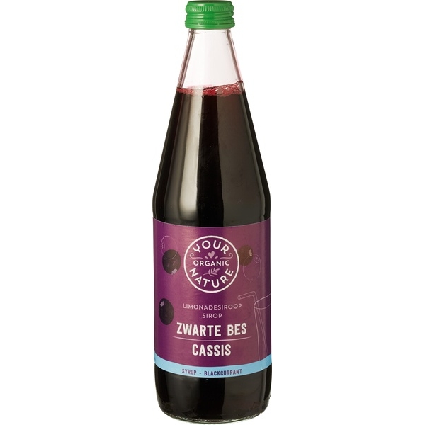 Limonadesiroop zwarte bes 500ml - Your Organic Nature bio