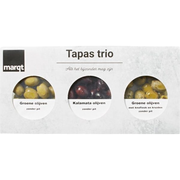 Olijven trio 120g - Marqt bio