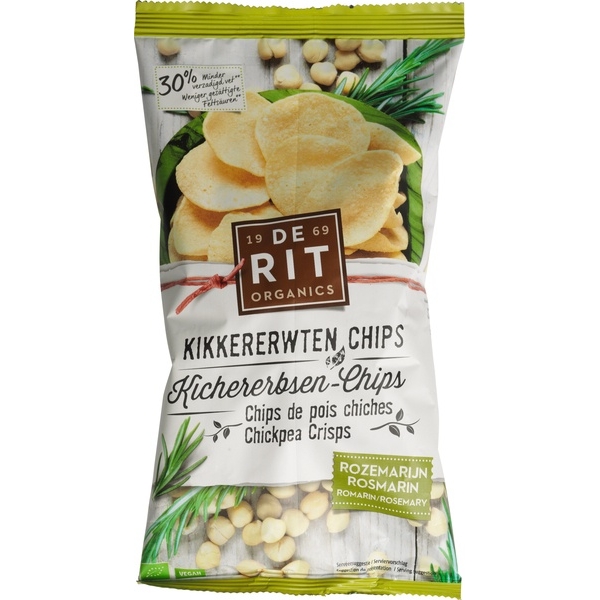 Kikkererwtenchips rozemarijn 75g - De Rit bio