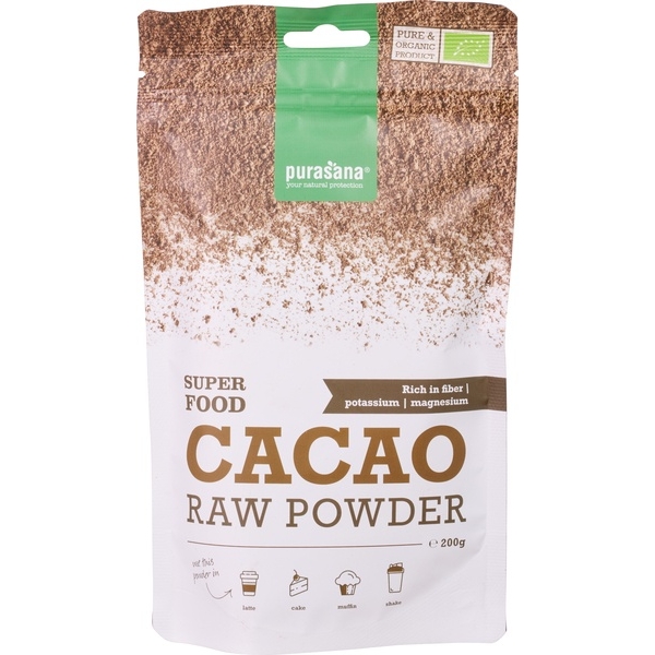 RAW cacaopoeder 200g - Purasana Bio