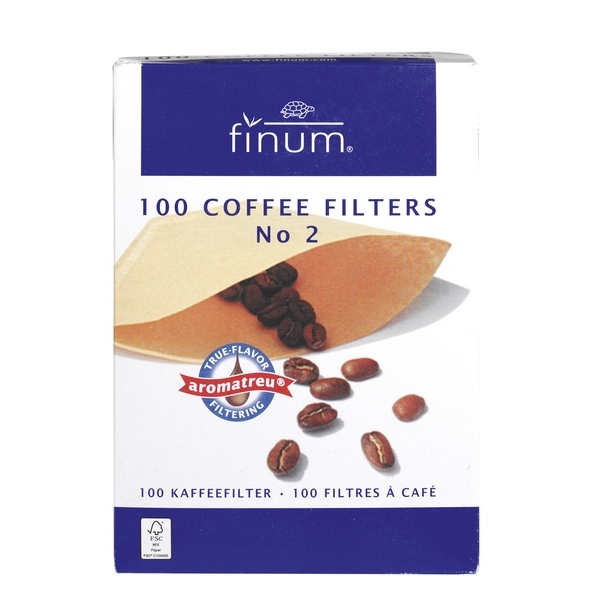 Koffiefilters ongebleekt 100 st. maat 2 - Finum