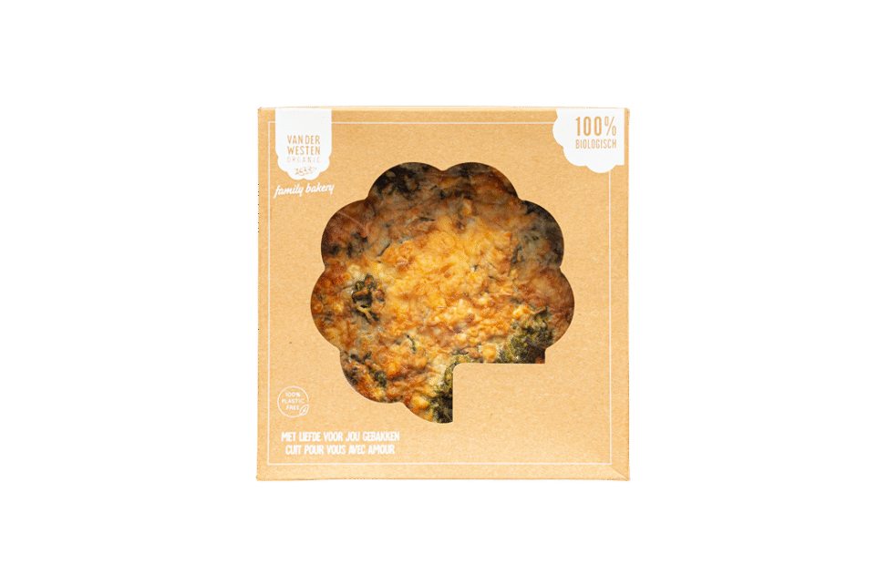 Bestel vóór wo: Quiche spinazie/geitenkaas 1 st - Van Der Westen bio