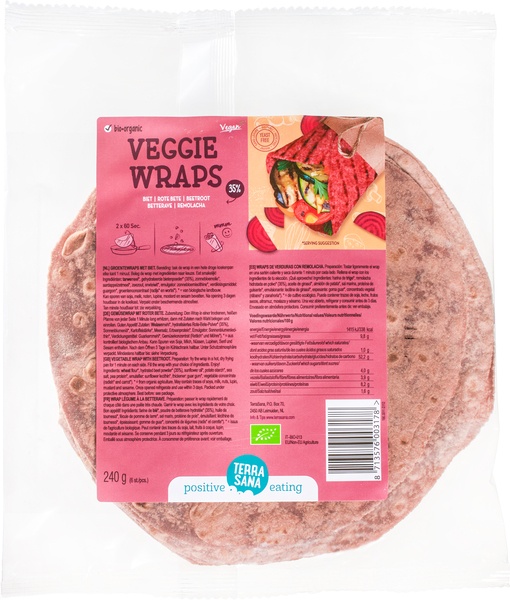 Groentewraps rode biet 240g - Terrasana bio